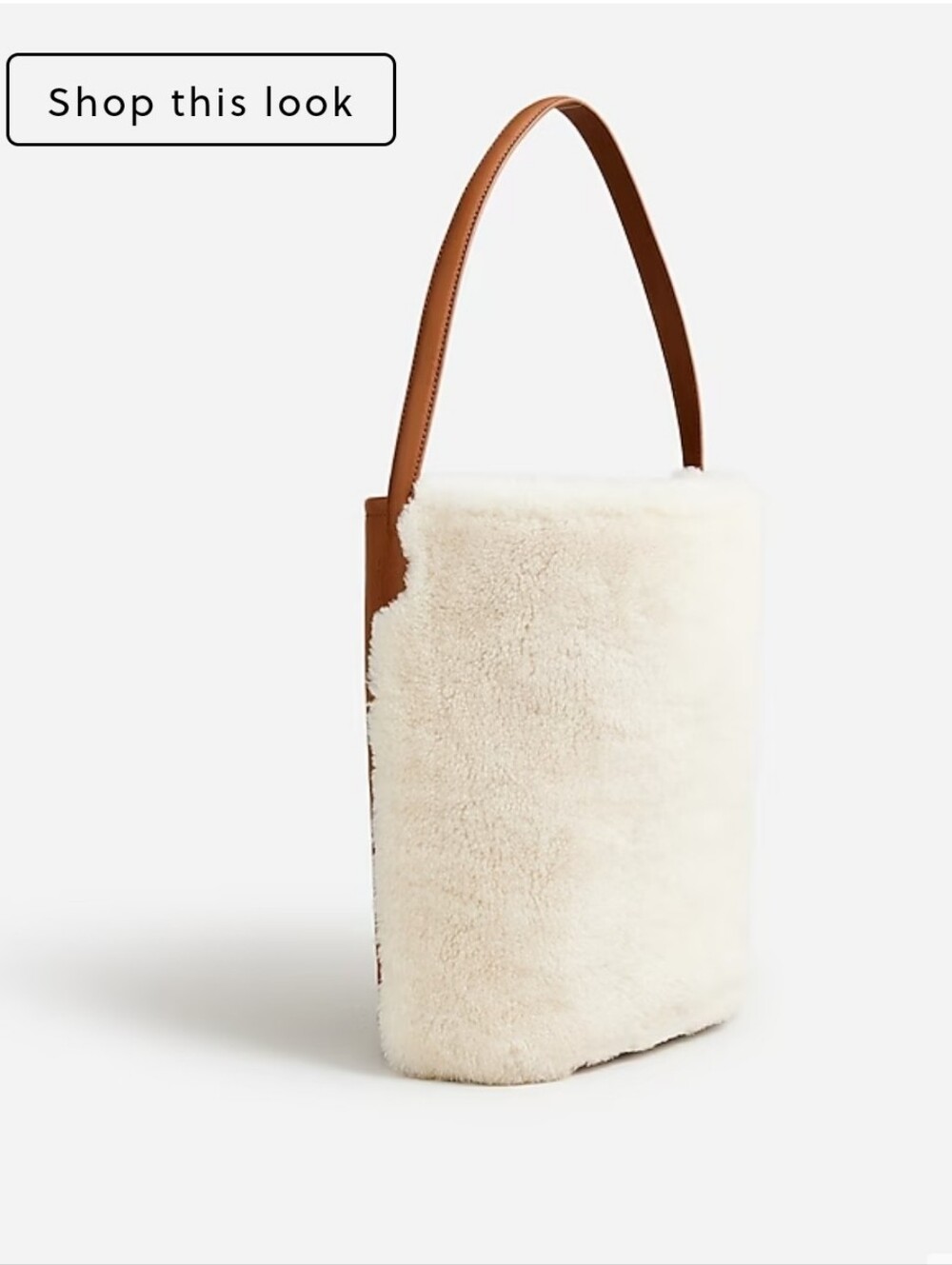 J. Crew Shearling Leather Bucket Bag